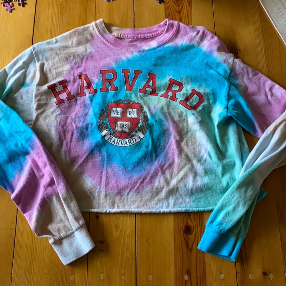 Tie dye cropped long sleeve